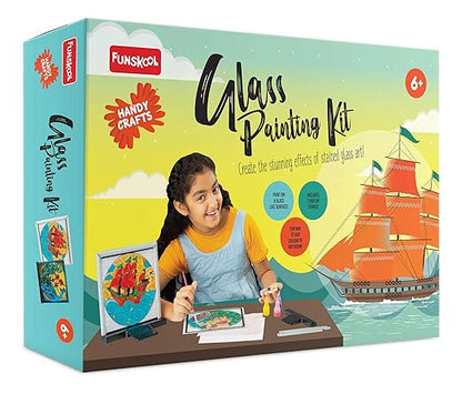 Glass Painting Kit, DIY Kit, Art and Craft Set for Kids, Learning, Fun & Engaging Activity for Childrens, Multicolour, Gift Set for Kids, Age 6+ Years