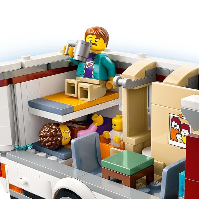 LEGO City Holiday Adventure Camper Van Toy Vehicle Set 60454 Building Blocks Toys for 6+ Gift for Boys and Girls