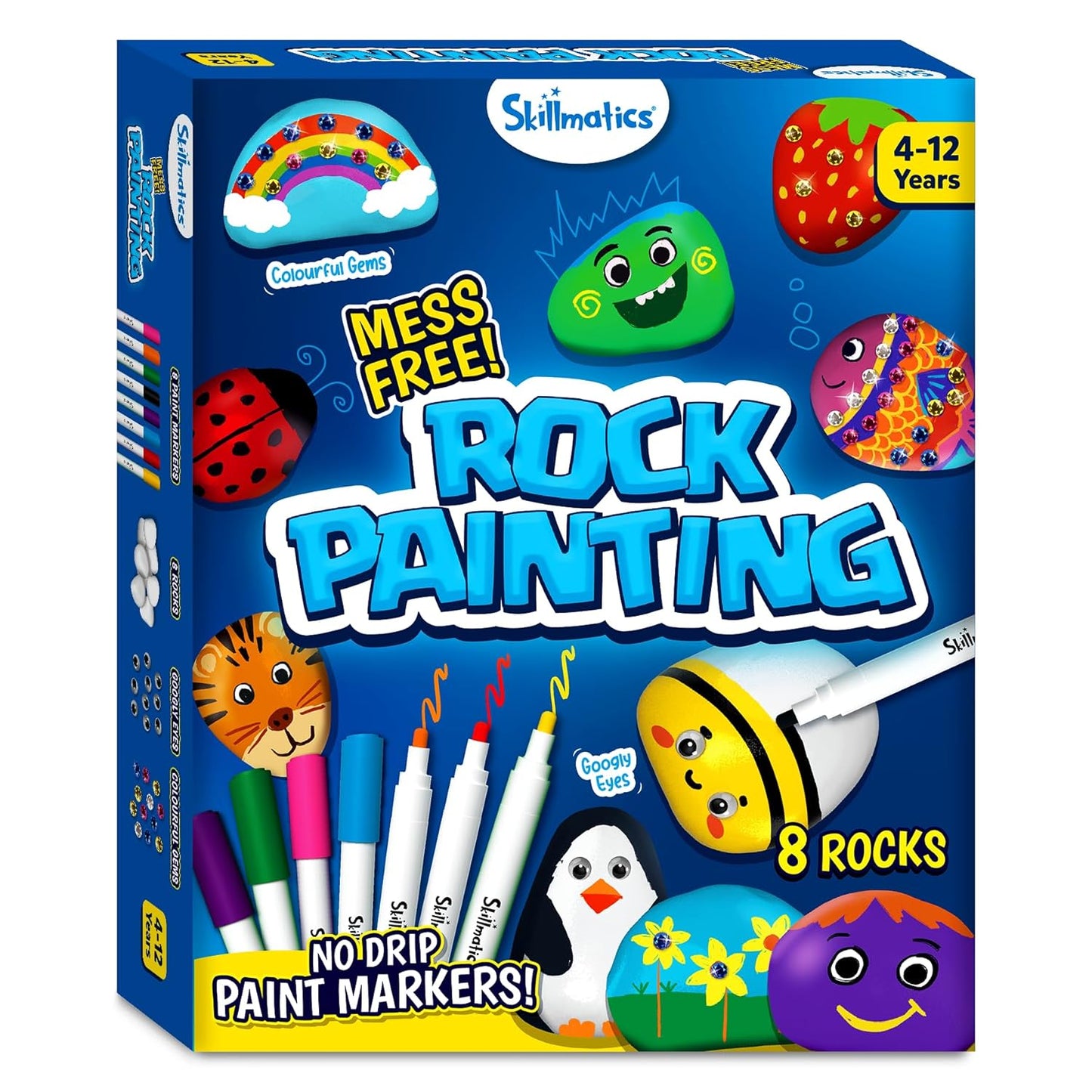 Rock Painting Kit - Mess-free Art & Craft Activity for Girls & Boys, Craft Kits & Supplies, DIY Creative Activity, Gifts for Kids Ages 4, 5, 6, 7, 8, 9, 10, 11, 12