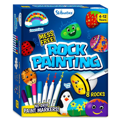 Rock Painting Kit - Mess-free Art & Craft Activity for Girls & Boys, Craft Kits & Supplies, DIY Creative Activity, Gifts for Kids Ages 4, 5, 6, 7, 8, 9, 10, 11, 12