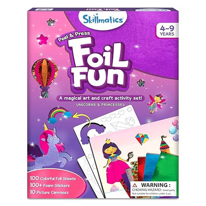 Foil Fun - Unicorns & Princesses, No Mess Art for Kids, Craft Kits & Supplies, DIY Creative Activity, Travel Toys, Gifts for Ages 4, 5, 6, 7, 8, 9