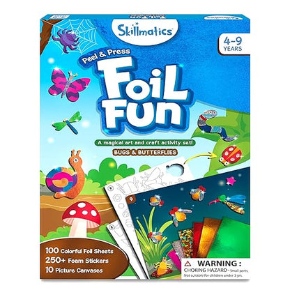 Foil Fun - Bugs & Butterflies, No Mess Art for Kids, Craft Kits & Supplies, DIY Creative Activity, Travel Toys, Gifts for Boys & Girls Ages 4, 5, 6, 7, 8, 9
