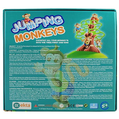 EKTA Jumping Monkeys Small Catapult Toy 2 Players Board Game for Kids (Multicolour)