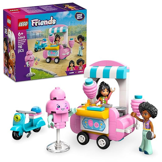 LEGO Friends Cotton Candy Stand and Scooter Toy Pretend-Play Set