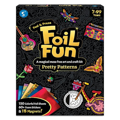 Foil Fun - Pretty Patterns, Mess-Free Art, Magnets, DIY Colourful Creative Activity, Craft Kits, Gifts for Kids, Teens, Adults, Families