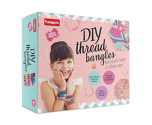 DIY Thread Bangles, Jewellery Making Kit, for The Young accesory Designer, 6 Years +, DIY Bangles