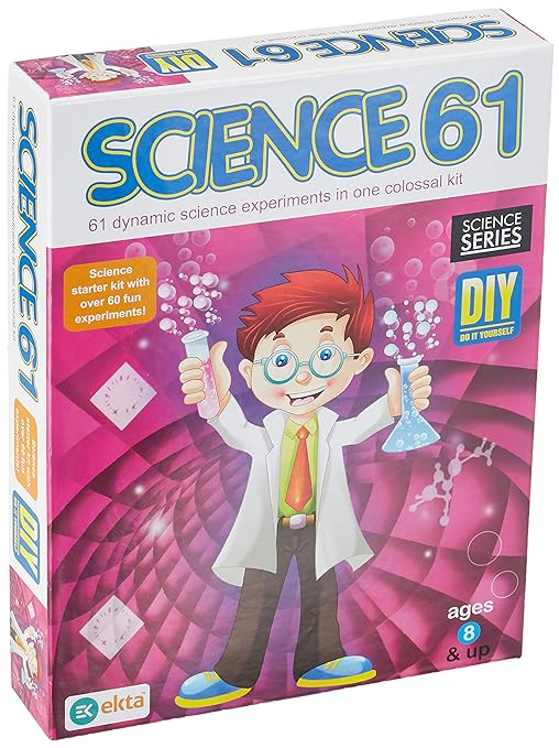 EKTA Science Kit (Multicolor, 61 Experiments),for-Ages 8 & up