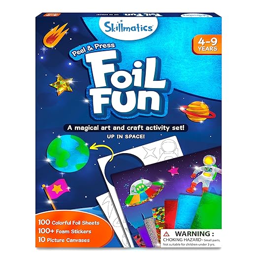 Foil Fun - Space, No Mess Art for Kids, Craft Kits & Supplies, DIY Creative Activity, Travel Toys, Gifts for Boys & Girls Ages 4, 5, 6, 7, 8, 9