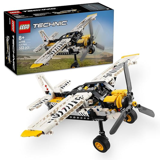 LEGO Technic Bush Plane Aircraft Toy Vehicle Gift Set for Kids 42198 Building Blocks Toys for 8+