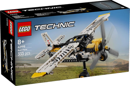 LEGO Technic Bush Plane Aircraft Toy Vehicle Gift Set for Kids 42198 Building Blocks Toys for 8+
