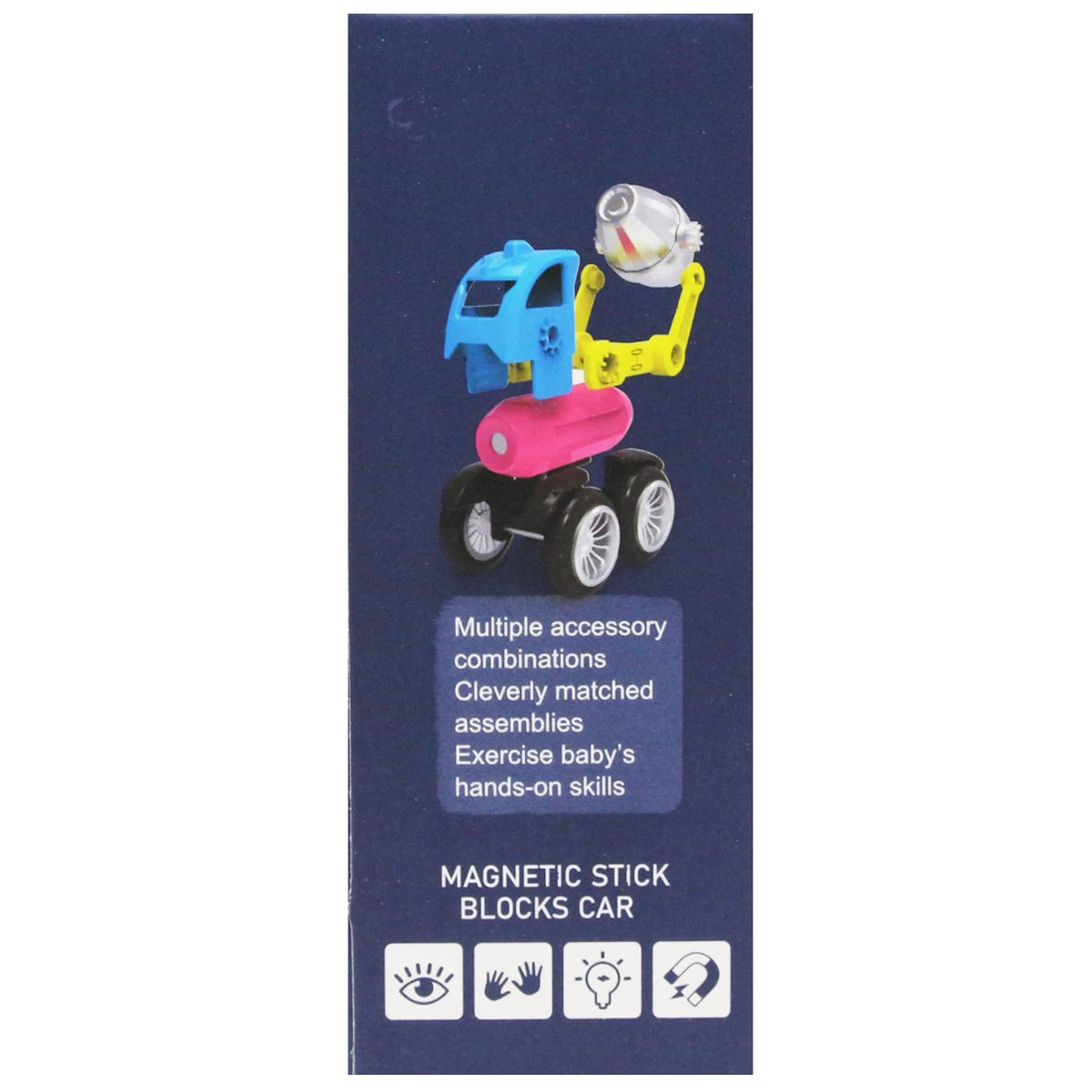 Magnetic Stick Block Car - Smart Builders 571 (6 Pieces) - Model 1