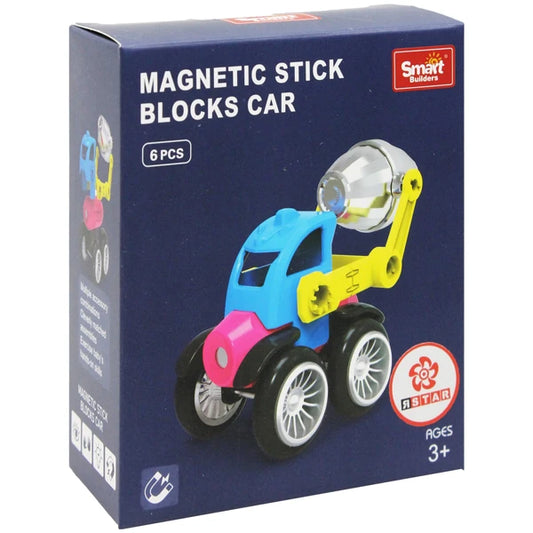 Magnetic Stick Block Car - Smart Builders 571 (6 Pieces) - Model 1