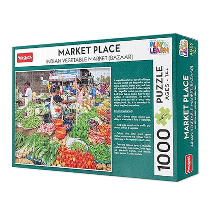 Play & Learn-Indian Market,Educational,1000 Pieces,Puzzle,for 14 Year Old Kids and Above,Toy