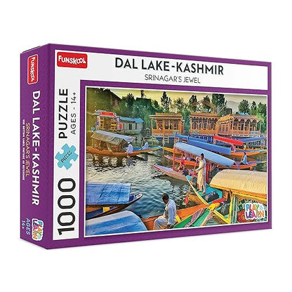 Dal Lake Kashmir Jigsaw Puzzle Game for Kids, 1000 Pieces, Educational, Learning & Development, Fun Activity Toy for Childrens, Gift Set for Kid, Age 14+ Years