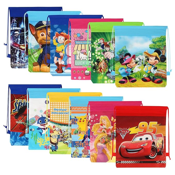 Return Gifts Set of Cartoon Printed Kids Haversack Bags OR Dori Bags