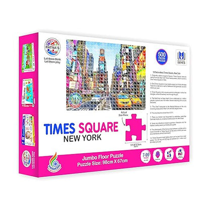 New York Times Square 500 Pieces Jumbo Floor Jigsaw Puzzle (Size: 98 Cmx67 Cm)-Kids