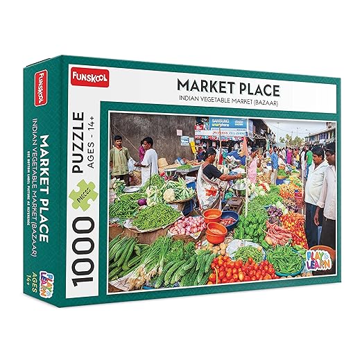 Play & Learn-Indian Market,Educational,1000 Pieces,Puzzle,for 14 Year Old Kids and Above,Toy