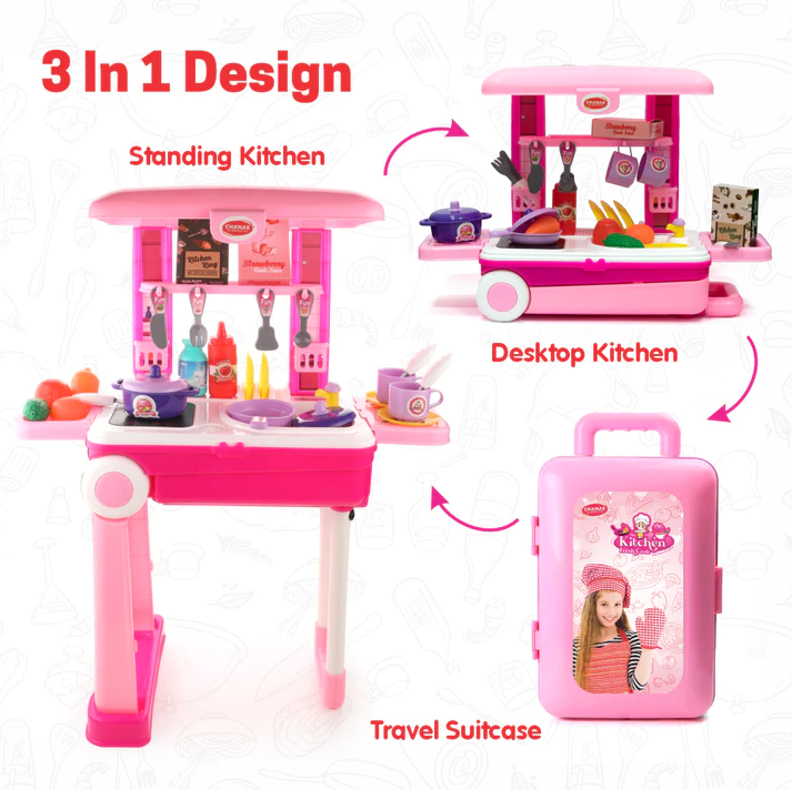 Kitchen Set Trolley -Kitchen Suitcase Set On Wheels