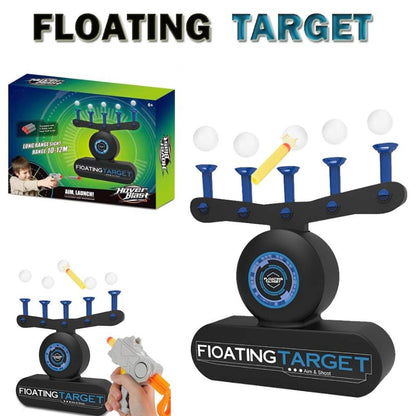 Floating Target Shooting Game For Kids With 1 Shooting Toy Gun, 10 Foam Based Soft Balls And 5 Foam Based Soft Bullets - Multicolor