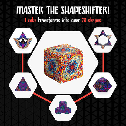 Shape Shifting Box 3D Magnetic Magic Cube Puzzle Toys for Kids and Adults, Shape Changing Cube for Transforms Into Over 70 Shapes Shifting Anti-Stress Puzzles Brain-Teaser-STEM Fidget Toy