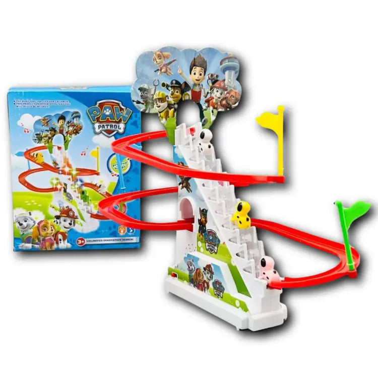 Slide Toy Set, Funny Automatic Stair-Climbing Toy, Escalator Toy with Lights and Music