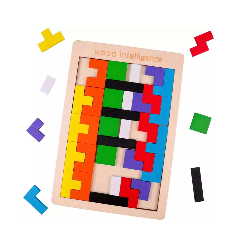 Wood Intelligence Jigsaw Puzzle - Tangram Brain Teaser