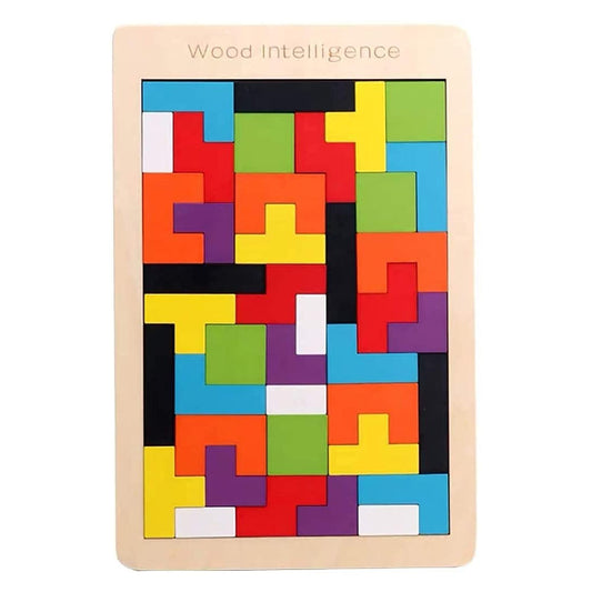 Wood Intelligence Jigsaw Puzzle - Tangram Brain Teaser