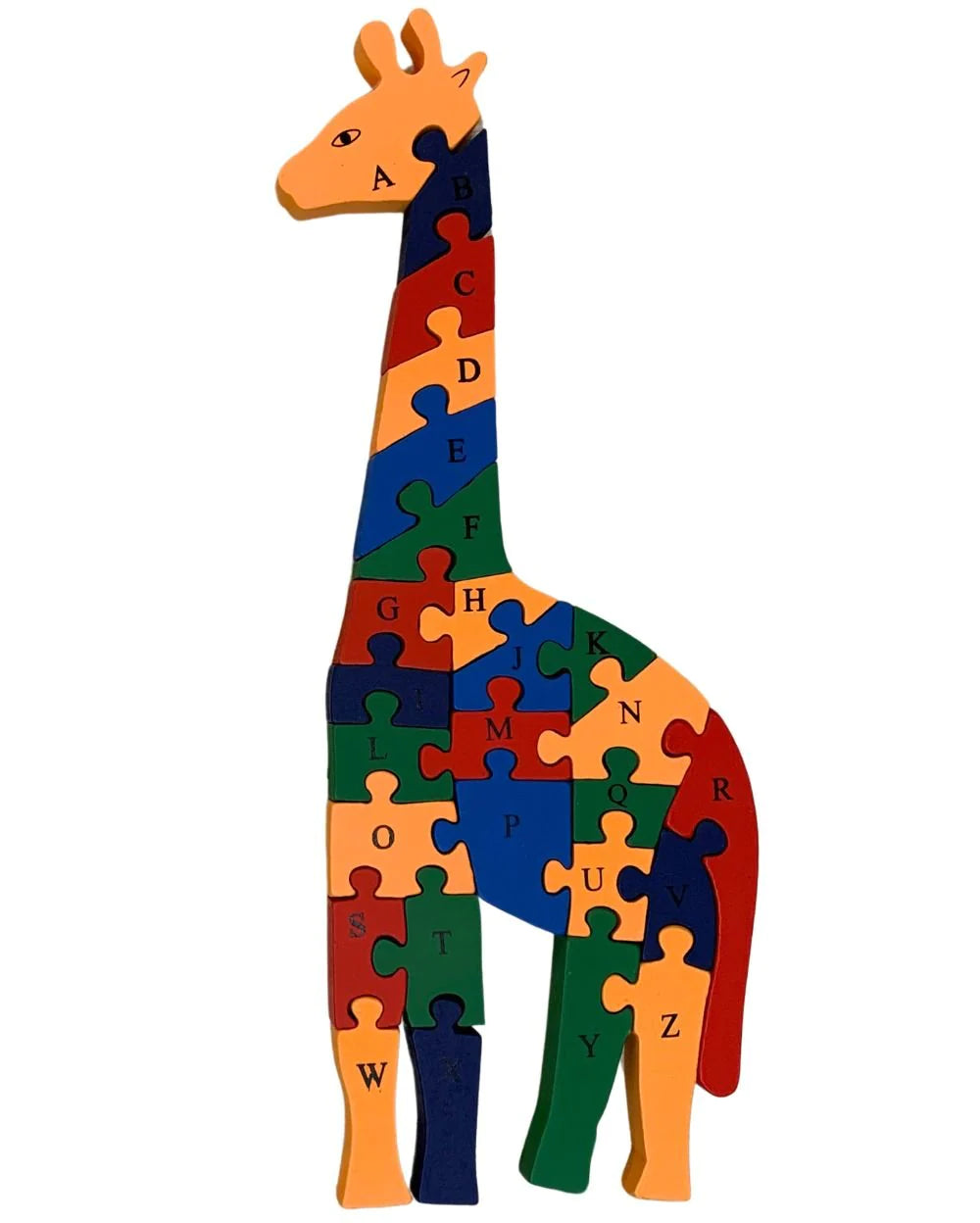 Alphabet & Numeric Learning Jigsaw Puzzle  - 26 Pieces  - In 3 different Shapes [Giraffe, Butterfly, Airplane]