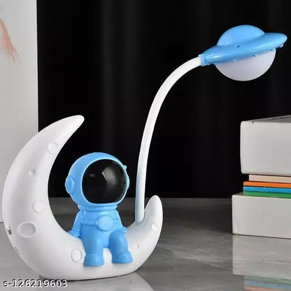 Astronaut Desk Lamp Led Children Learning Night Light College Dorm Bedroom Study Christmas Holiday Gift Decor USB Rechargeable - Multicolor