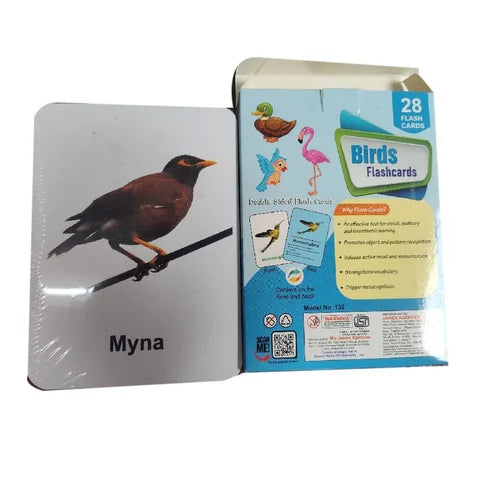 Flash Card Double Sided Bird Flashscard, Animal Flashcards, Pre-Reading Skills