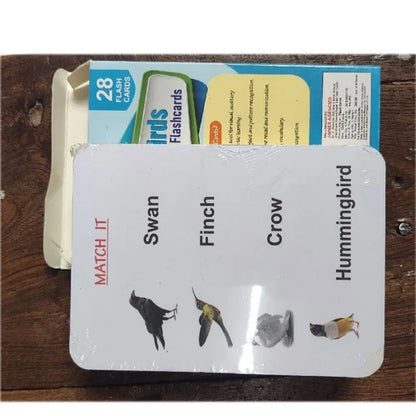 Flash Card Double Sided Bird Flashscard, Animal Flashcards, Pre-Reading Skills