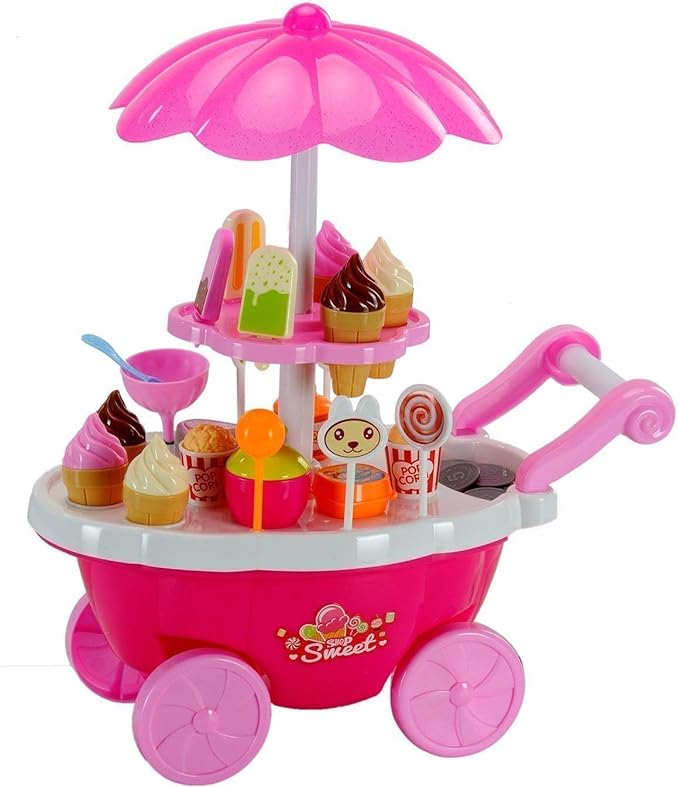 Sweet Cart Ice Cream Kitchen Play Cart Kitchen Set Toy