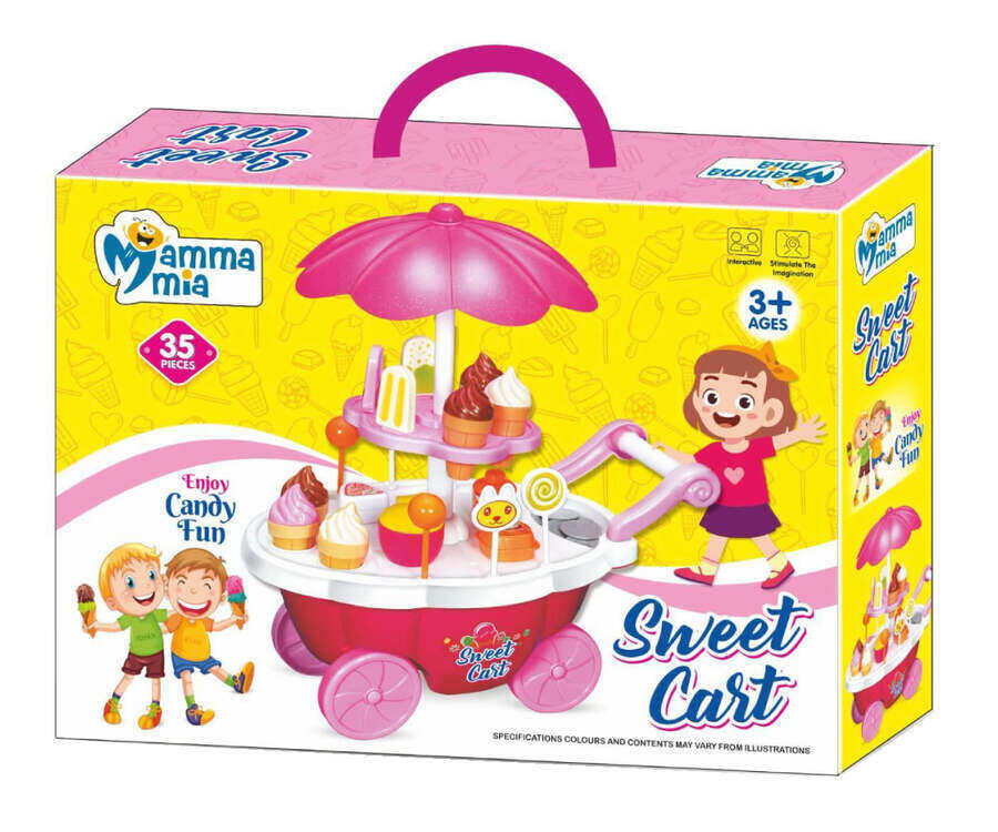 Sweet Cart Ice Cream Kitchen Play Cart Kitchen Set Toy