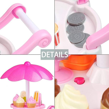 Sweet Cart Ice Cream Kitchen Play Cart Kitchen Set Toy