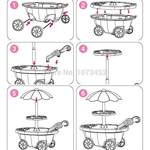 Sweet Cart Ice Cream Kitchen Play Cart Kitchen Set Toy