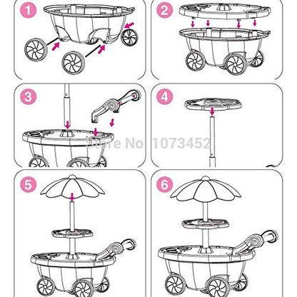 Sweet Cart Ice Cream Kitchen Play Cart Kitchen Set Toy