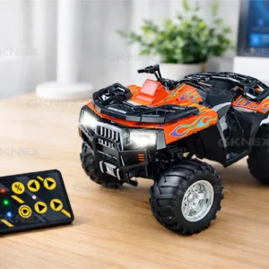 Mini RC Monster Off-Road Car – 1:54 Scale Remote Control Truck with Big Tyres, Shock Absorbers & LED Lighting | Strong Alloy Body Toy for Kids