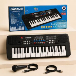 BigFun Kids Piano Keyboard with Mic | 37 Keys, 8 Rhythms, 8 Tones & 6 Demo Songs | Electronic Musical Toy for Boys & Girls Age 2-9 | Educational & Recording Musical Toy Pack of 1