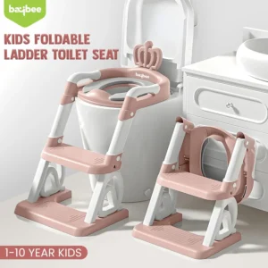 Baybee Crown Western Toilet Potty Seat for Kids, Baby Potty Training Seat Chair with Ladder