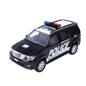 Centy Toys Fortune Interceptor Black Police- The Police Emergency Interceptor Car - Pull Back Action- a Cool Police car for Kids