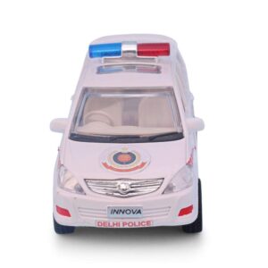 Centy Innovo Police Chase Pull Back Toy Car for 3Y+ White Colour