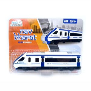 Centy Nav Bharat Blue Express Pull Back Toy Train for 3Y+ Multi Colour