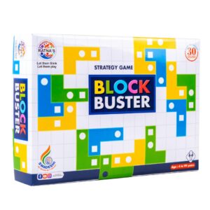 RATNA'S Block Buster Strategy Game, 30 Challenges Easy to Hard Puzzle Solving Board Game for Kids & Adults