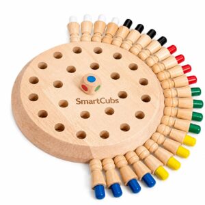 Natural Wooden Memory Chess Game for Kids 3+ Years | Montessori Color Matching Memory Match Stick Board Game | Brain Training Educational Puzzle | STEM Learning Toy | Family Board Game