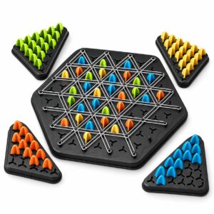 Geometry Game, IQ Brain Teaser Puzzle, Strategy Toy for Kids,Shape Matching, Brain Training Chess,Set for 2-4 Players