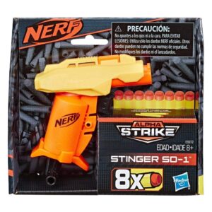 NERF Stinger Sd-1 Alpha Strike Toy Blaster, 8 Darts, for Kids, Teens, Adults, Yellow-Orange