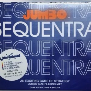 Jumbo Sequentra Board Game, Strategy Card Game with Jumbo Playing Mat, 32x27 Inch, 2-12 Players, Ages 7+