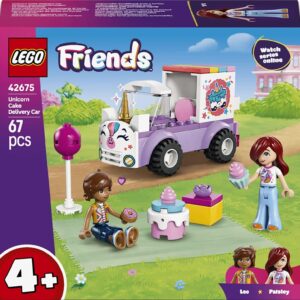 LEGO Friends Unicorn Cake Delivery Car - Toy Building Kit with 2 Minidolls and Cake Toy - 4267