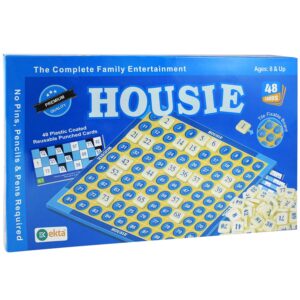 EKTA Housie 48 Reusable Cards & Tile Fixable Board Game (Multicolour)