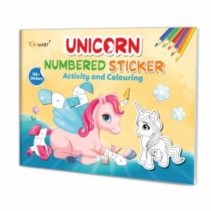 Unicorn Numbered Sticker Activity and Colouring book for age 3+ Kids : Educational coloring book, Coloring adventure for kids, Numbered activity book, Sticker activity for Kids with over 150+ stickers